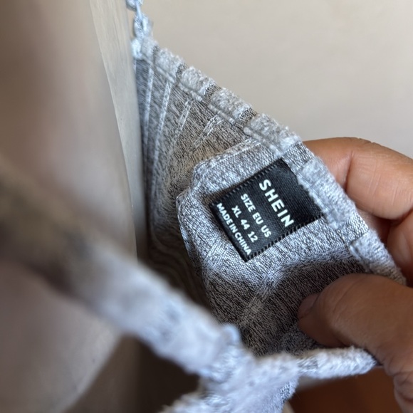 SHEIN Women’s Dress And Cardigan Set Brushed Ribbed Knit heather gray size XL - Picture 10 of 14